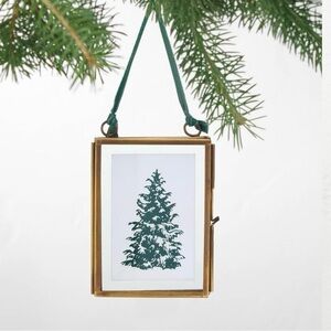 Hearth & Hand™ with Magnolia Brass and Glass Portrait Picture Frame Ornament NEW